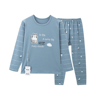 儿童加肥加大宽松家居服莱卡套装