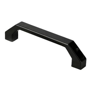 工业铝合金拉手加厚黑色方形机箱柜门把手LS06/520工业明装小提手