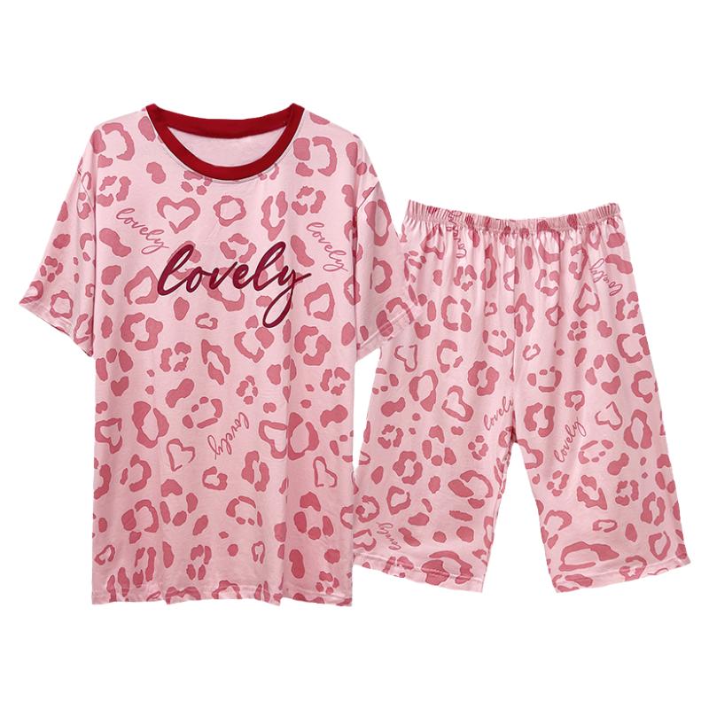 可爱纯棉宽松大码睡衣家居服女