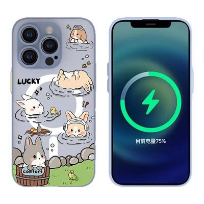 适用于苹果手机壳温泉兔强磁吸