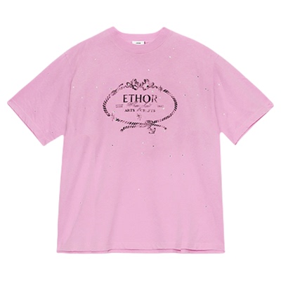 ETHOR印花logo烫钻长袖/短袖T恤