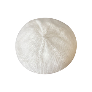 抹茶绿色兔毛贝雷帽子女秋冬文艺复古画家帽百搭时尚针织帽毛线帽