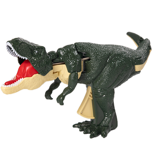 按压恐龙手枪玩具儿童男女孩益智网红摇头部摆动摇摆会咬合霸王龙