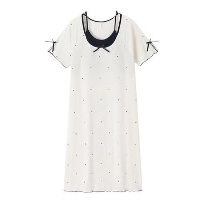 BE莫代尔吊带假两件睡裙