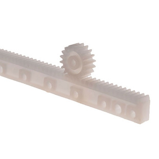 0.5模数塑胶齿轮导轨齿条套装直线传动齿轮杆125mm长12/15齿3D孔