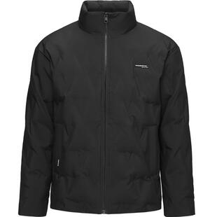 HLA/海澜之家防风黑色羽绒服25秋冬季新款立领男款保暖加厚外套