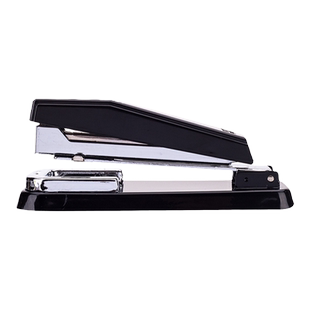 得力0414订书机360度可旋转订书器骑缝装订机中缝钉钉书机办公用品学生用多功能大号重型加厚省力