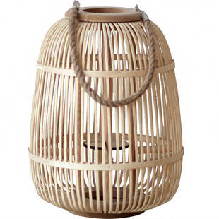 简约现代烛台样板房民宿酒店庭院装饰藤编落地风灯日式北欧风格