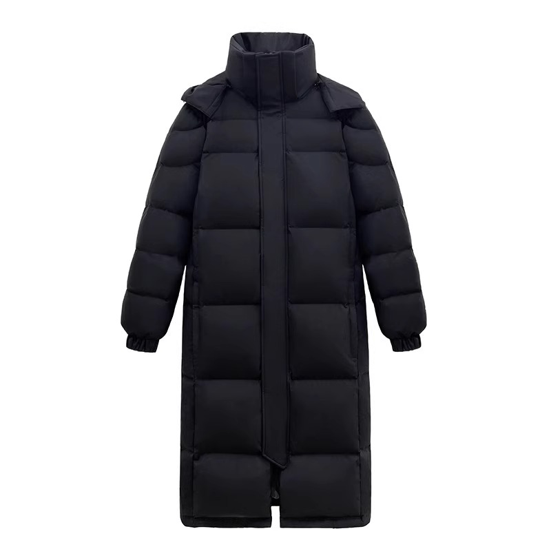 中戏校服同款情侣羽绒服女长款加厚过膝白鹅绒填充防寒保暖棉服男