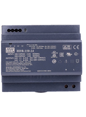 明纬HDR12V24V5V导轨式开关电源