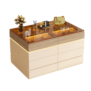 衣帽间岛台梳妆台斗柜一体卧室双面储物柜客厅家用首饰展示柜K32