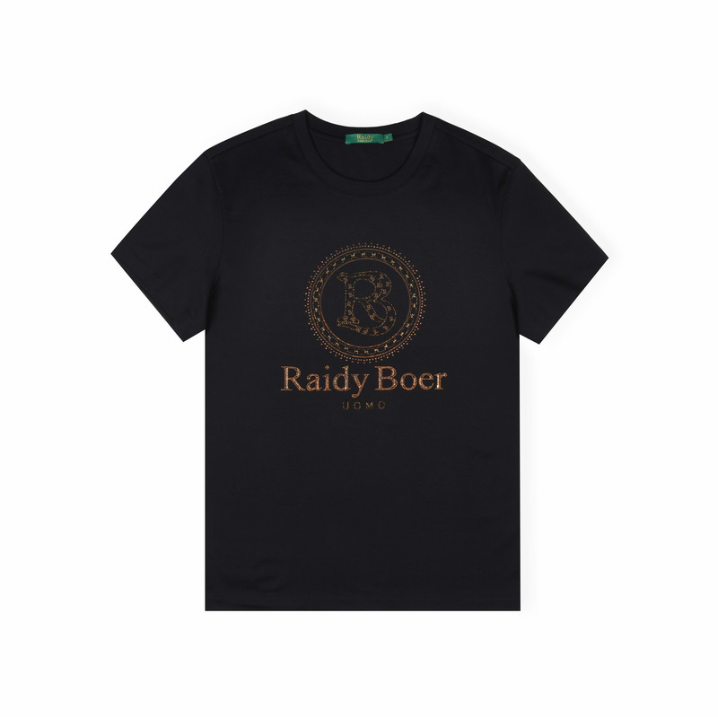 【抑菌+100%棉】Raidy Boer/雷迪波尔2025年春男烫钻短袖T恤7046