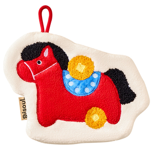 马年擦手巾挂式可爱擦手布帕厨房卫生间超强吸水加厚新年擦手毛巾