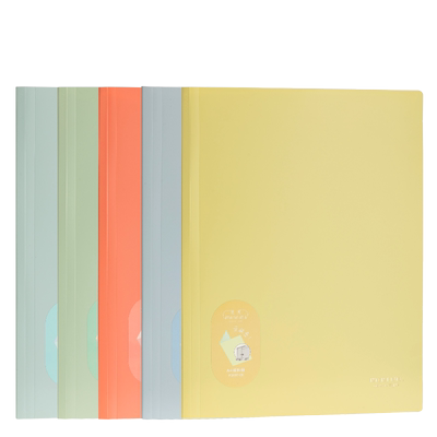 得力肤感小清新a4文件夹