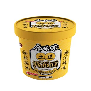 合味芳土豆泥泥面112g拌面孜然泡面速食宿舍夜宵方便面桶装冲泡
