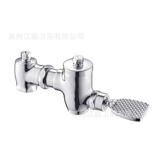 新品 全铜卧式冲洗阀学校工程大便池冲水阀脚踩式蹲便器延时厕所