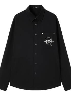 KARL LAGERFELD卡尔拉格斐早春简约易搭男士长袖衬衫老佛爷男装