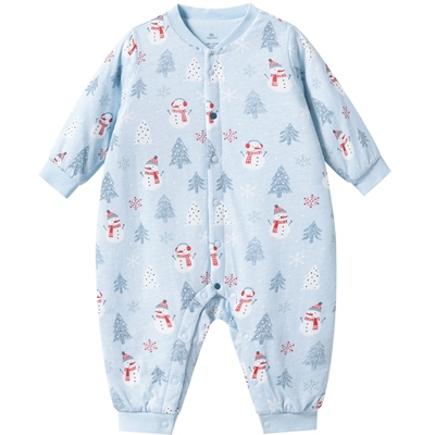 [夹棉加厚]英氏婴儿连体衣秋冬保暖新生儿冬季宝宝衣服冬新款哈衣