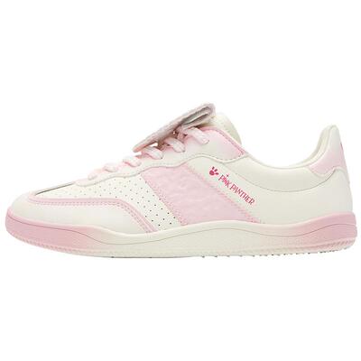 粉红豹联名|乔丹粉色薄底德训鞋女款潮流T头鞋运动板鞋增高软弹