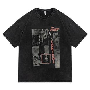 From Mars 背对世界 欧美复古做旧水洗国潮牌ins高街嘻哈设计感bf