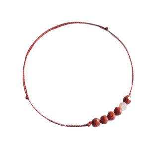 仲夏至 金星太阳石金砂石闪橙巨细五色原创迷你小简约气质女手绳