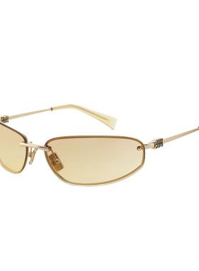 【自营】MiuMiu缪缪墨镜千禧风y2k超轻曲面无框太阳镜SMUA50S猫眼