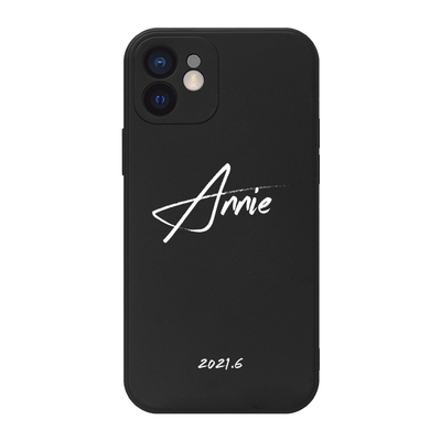 个性英文签名苹果14proamx手机壳定制图片iphone13mini液态硅胶文字订制15情侣手机套定做12/8plus/16e/xr/xs