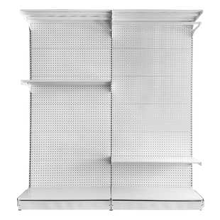 配件洞洞板书架背板支架超市货架加固横梁侧网挂钩白色黑色层板组