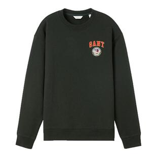 【情侣款卫衣】GANT/甘特季男装圆领宽松休闲卫衣女加绒上衣