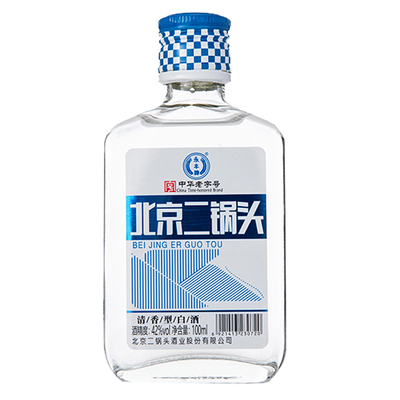 永丰牌北京二锅头小酒42度清香型白酒纯粮食酒水100ml*6/24瓶整箱