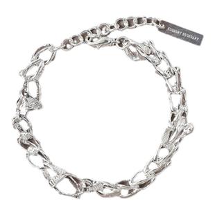 FOUNDRY BOUNDARY设计师品牌原创小众棘纹交错手链