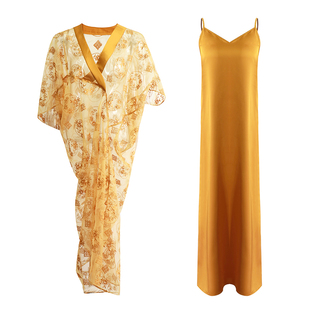 澄渔高定【金棠砚】新中式臻藏花萝网纱花朵刺绣连衣裙吊带裙套装