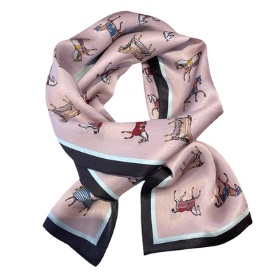 春秋日系女丝巾双面蚕丝