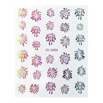 烟花贴纸美甲网红炫彩璀璨星空