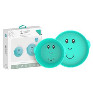 英国火柴猴婴儿辅食碗餐盘儿童碗盘可蒸煮防摔食品级硅胶餐具礼盒