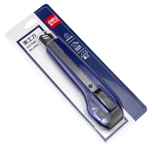 得力美工刀2041大号18mm刀片壁纸刀工具刀加厚自锁裁纸刀手工开箱