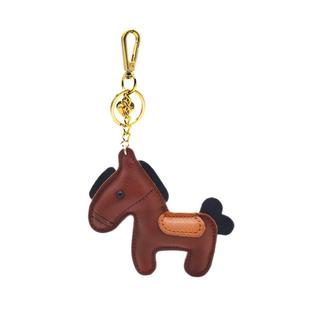 真皮 马到成功~北欧牛皮包挂件车钥匙扣生肖平安马手账本书签挂饰