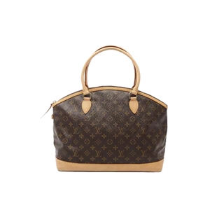 中古LV路易威登女包B级9新Lock it Horizontal托特包经典RECLO