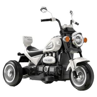 儿童电动摩托车三轮车男女孩宝宝车小孩可坐人充电双人遥控玩具车