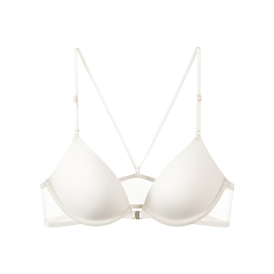 前扣深V性感网纱美背速干露背