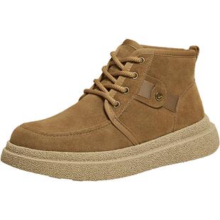 百思图25冬季商场新款加绒雪地靴时尚保暖户外棉鞋男短靴W2670DD5