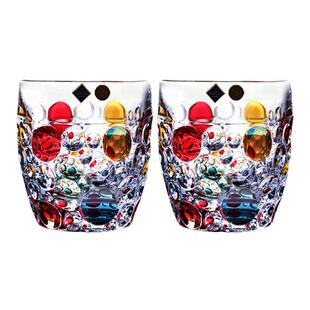 捷克BOHEMIA进口水晶玻璃对杯xo威士忌杯水杯果汁洋酒杯子2只礼盒