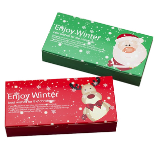 圣诞节包装苹果盒老人树雪人饼干食品点心糖果派对幼儿园手提纸盒
