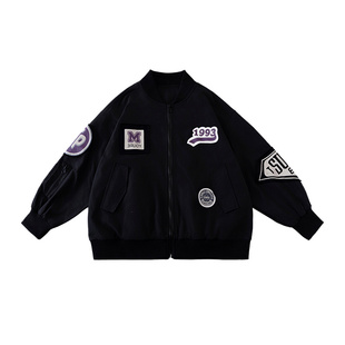 胖童外套春秋男童加肥加大儿童上衣男孩春装青少年冲锋衣男款大童