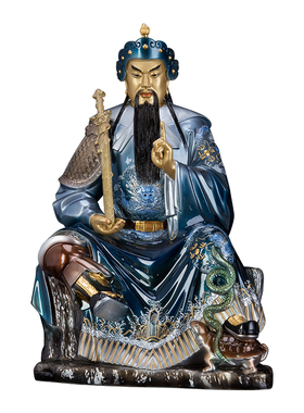 玄天上帝真武大帝神像铜彩