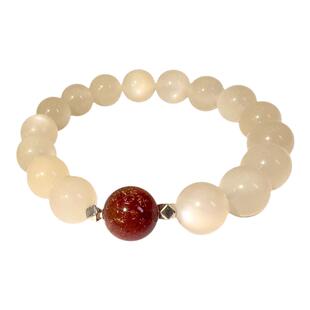 白月光石手链轻奢小众精致女天然水晶红发晶手串新中式送女友礼物