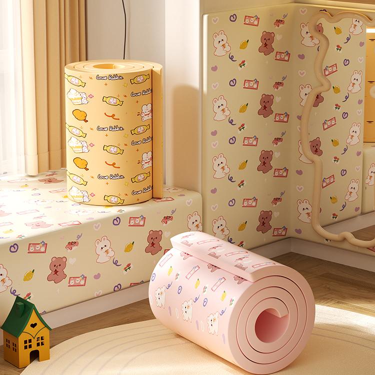 卡通防撞软包墙面贴床头边不伤墙围垫儿童房婴儿窗台隔凉特厚飘窗