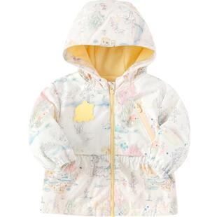 巴拉巴拉童装外套男女童上衣便服连帽加绒假两件设计洋气时尚可爱