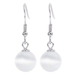 新款潮气质猫眼石耳勾小巧精致耳坠超仙耳环简约百搭设计感耳饰款