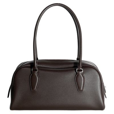 EW India保龄球包 摔纹头层牛皮横版腋下包老钱风大容量奢感包